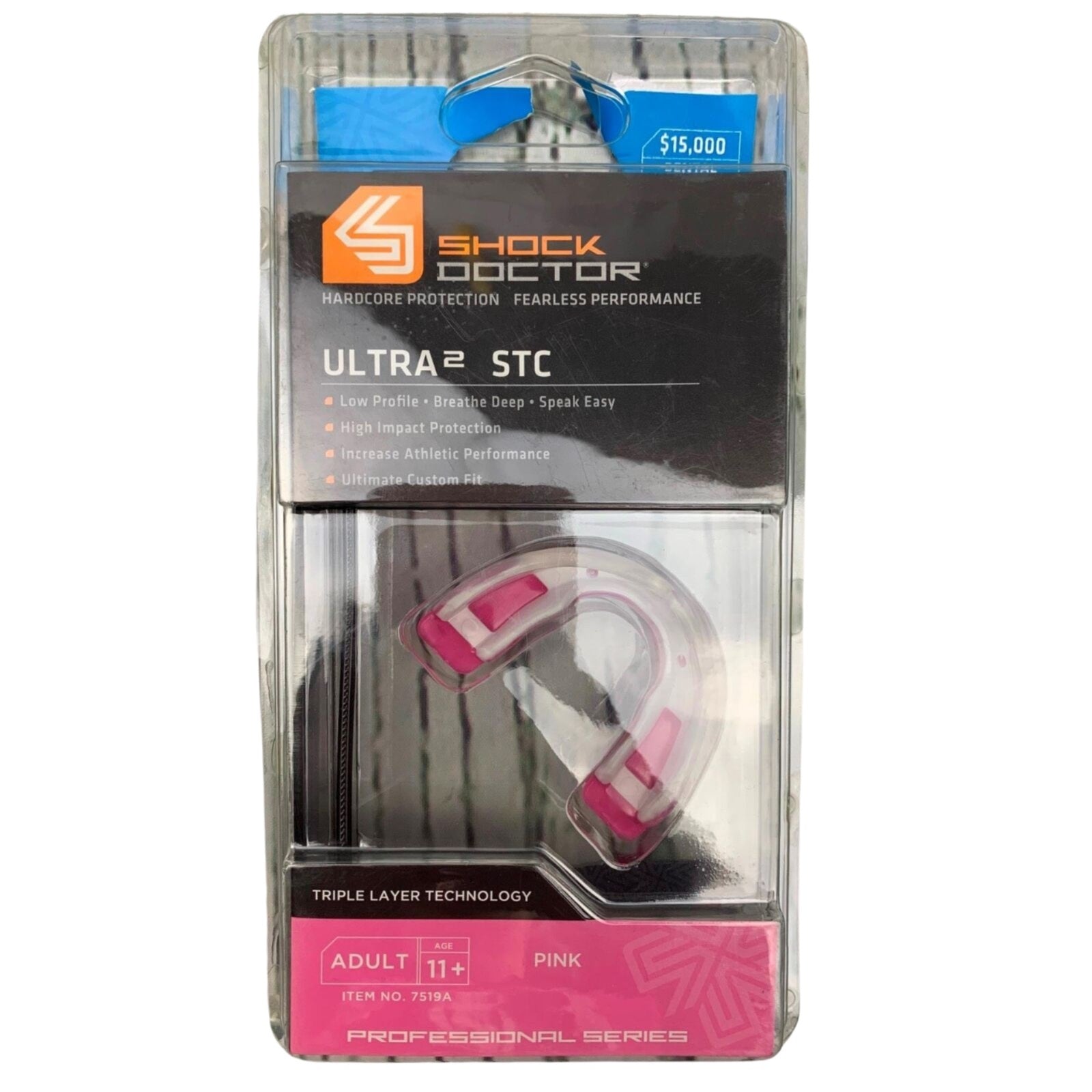 ULTRA 2 STC MOUTHGUARD PINK FRONT SIDE