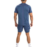 VENUM ATTACK MENS DRY-TECH T-SHIRT NAVY BLUE BACK SIDE