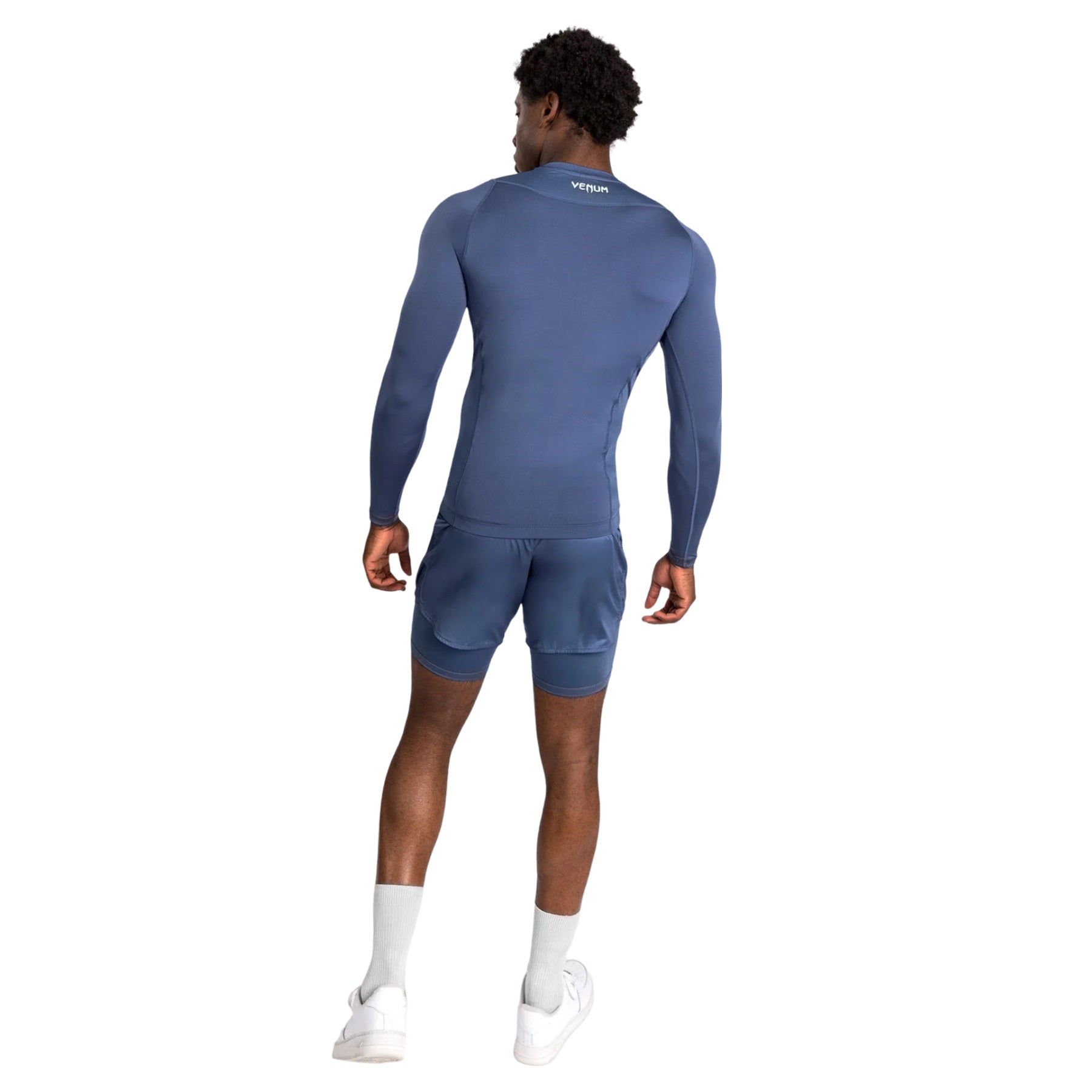 VENUM ATTACK RASHGUARDS LONG SLEEVES NAVY BLUE BACK SIDE