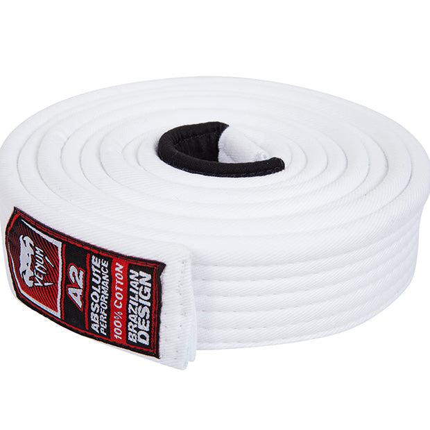 VENUM BJJ BELT ADULT WHITE FRONT SIDE