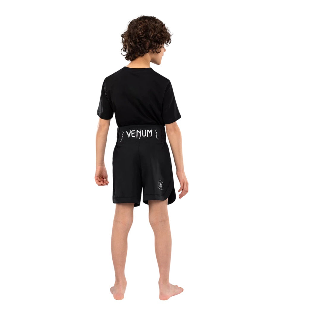 VENUM CLASSIC KIDS BOXING SHORTS BLACK BACK SIDE