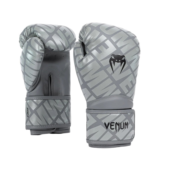 VENUM CONTENDER 1.5 XT BOXING GLOVES PEBBLE GREY LEFT SIDE