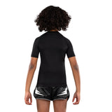 VENUM CONTENDER KIDS RASHGUARD SHORT SLEEVES BLACK BACK SIDE