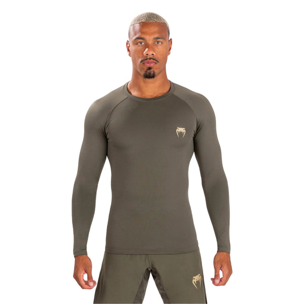 VENUM CONTENDER RASHGUARD LONG SLEEVES GREY FRONT SIDE