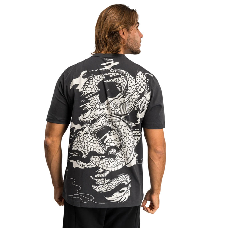 VENUM DRAGONS FLIGHT ST T-SHIRT CHARCOAL GREY CREAM WHITE BACK SIDE