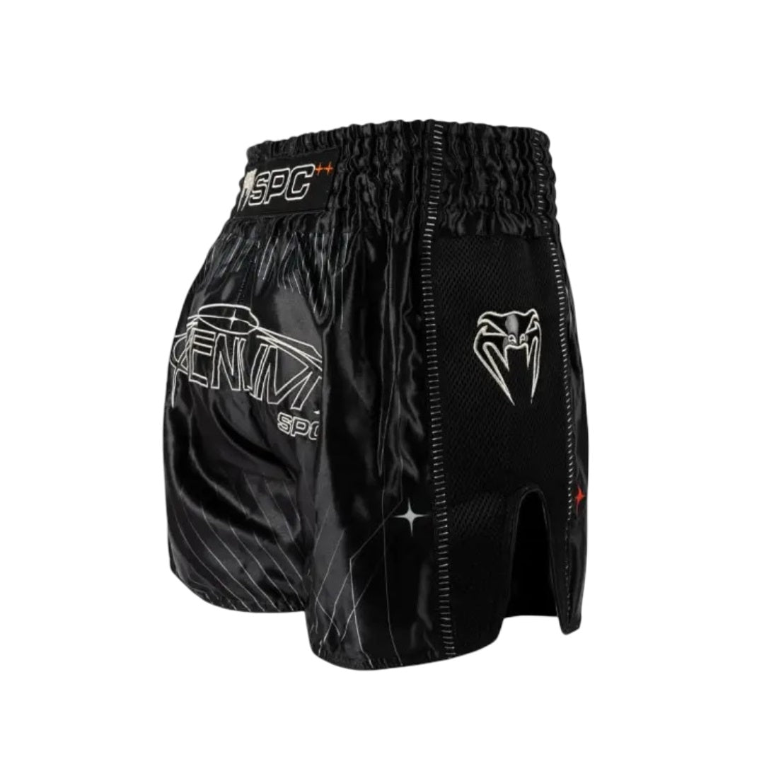 VENUM ECLIPSE MUAY THAI SHORTS BLACK/IVORY BACK SIDE