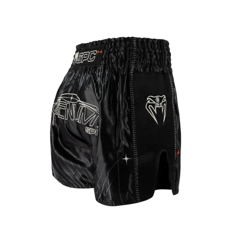 VENUM ECLIPSE MUAY THAI SHORTS BLACK/IVORY BACK SIDE