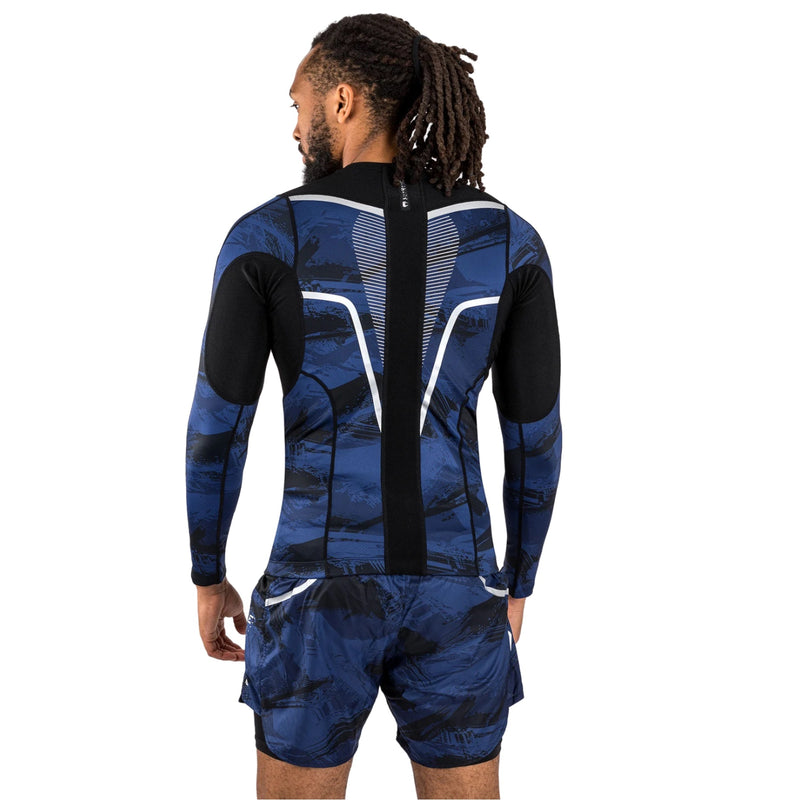 VENUM ELECTRON 3.0 LONG SLEEVE RASHGUARD NAVY BLUE BACK SIDE