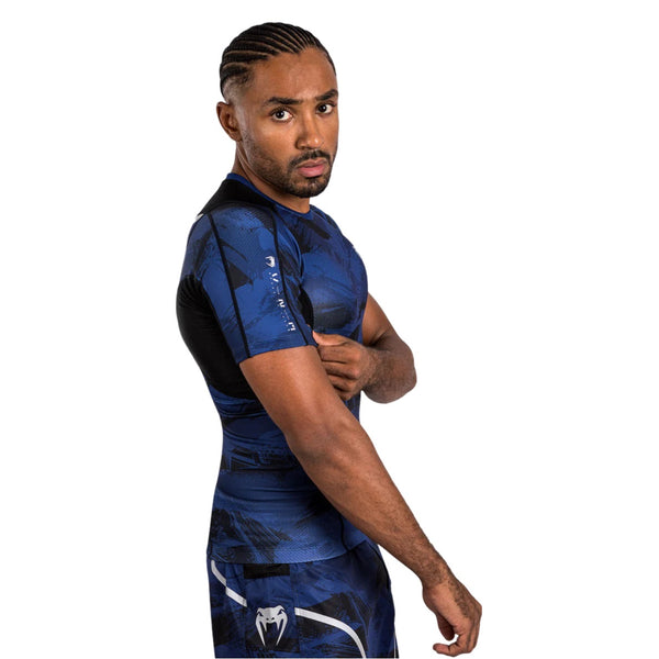 VENUM ELECTRON 3.0 SHORT SLEEVE RASHGUARD NAVY BLUE RIGHT SIDE
