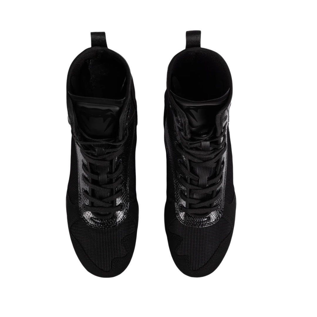 VENUM ELITE BOXING SHOES BLACK TOP SIDE