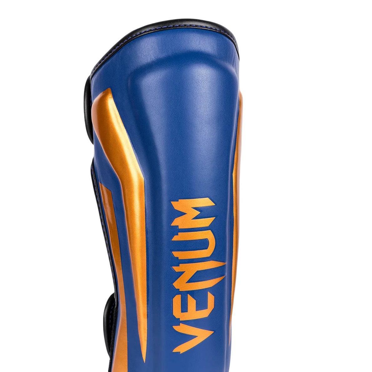 VENUM ELITE STANDUP SHINGUARDS BLUE BLACK COPPER RIGHT SIDE