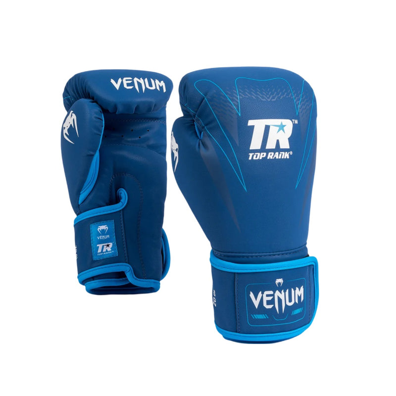 VENUM IMPACT TOP RANK BOXING GLOVES NAVY BLUE LEFT SIDE