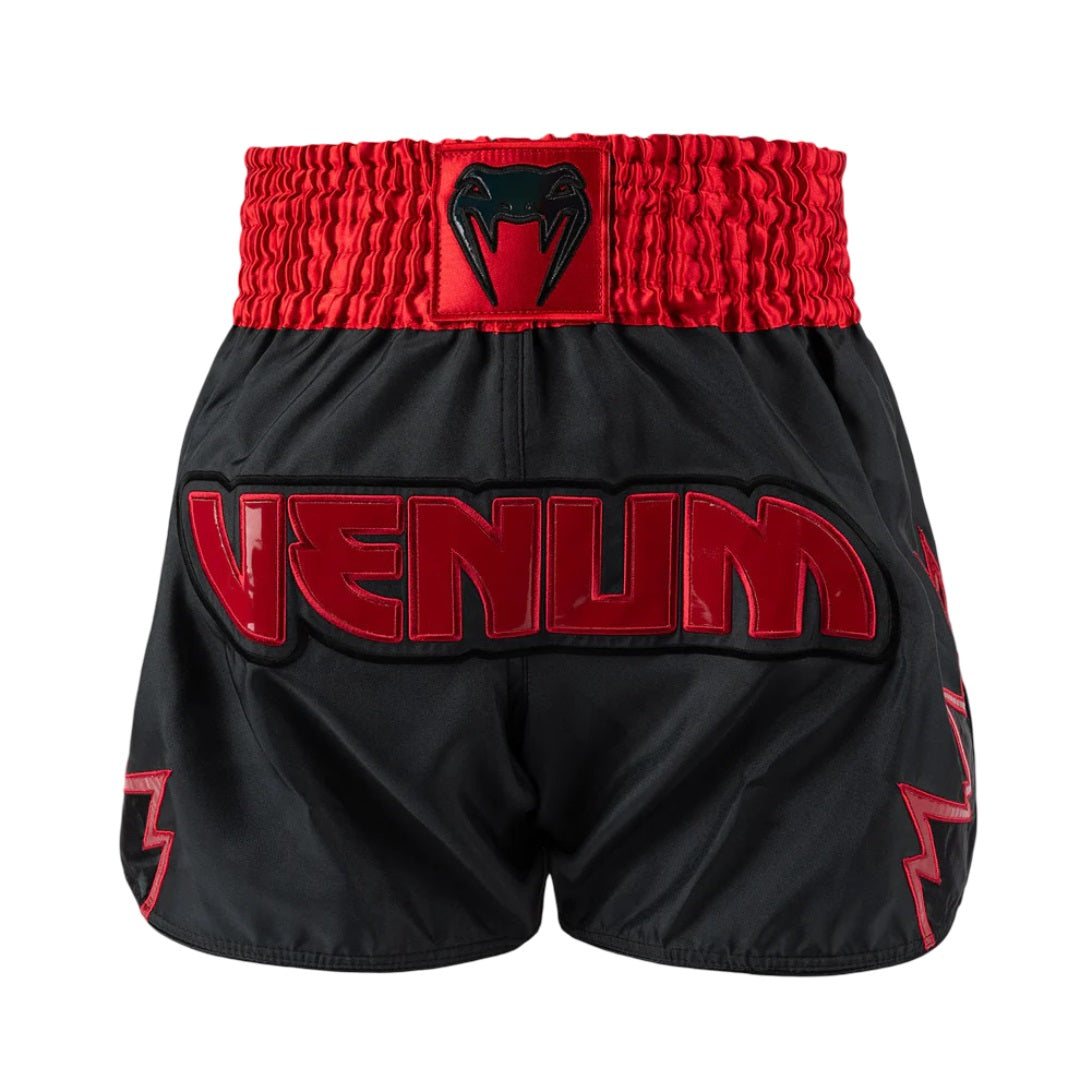 VENUM INFERNO 2.0 MUAY THAI SHORTS CHARCOAL GREY/RED FRONT SIDE