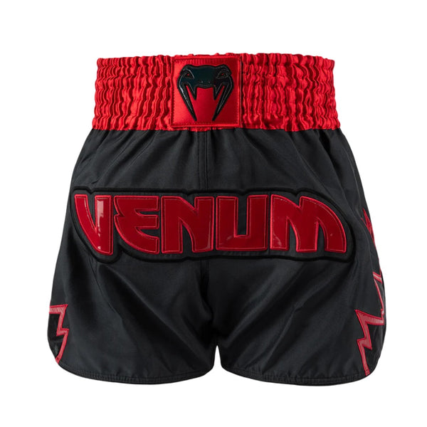 VENUM INFERNO 2.0 MUAY THAI SHORTS CHARCOAL GREY/RED FRONT SIDE