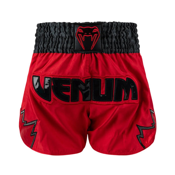 VENUM INFERNO 2.0 MUAY THAI SHORTS RED/CHARCOL GREY/BLACK FRONT SIDE