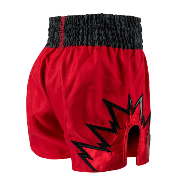 VENUM INFERNO 2.0 MUAY THAI SHORTS RED/CHARCOL GREY/BLACK RIGHT SIDE