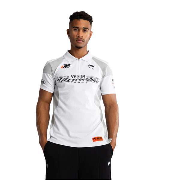 VENUM MOTORSPORT POLOS COTTON SNOW WHITE FRONT SIDE