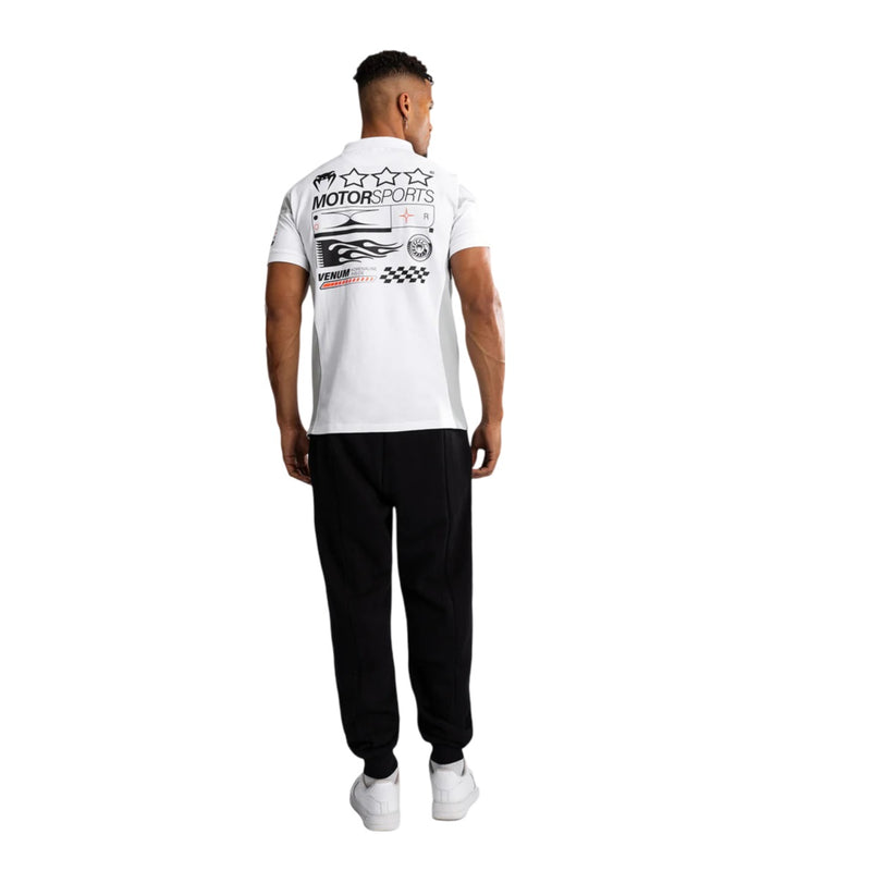 VENUM MOTORSPORT POLOS COTTON SNOW WHITE BACK SIDE