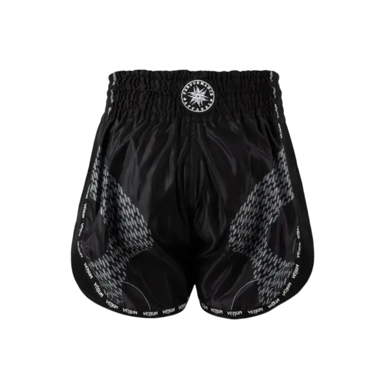 VENUM NEXUS MUAY THAI SHORTS BLACK/SILVER BACK SIDE