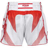 VENUM RWS X VENUM 2.0 MUAY THAI SHORTS WHITE/RED BACK SIDE
