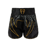 VENUM SERPENTI MUAY THAI SHORTS BLACK/SILVER/GOLD FRONT SIDE