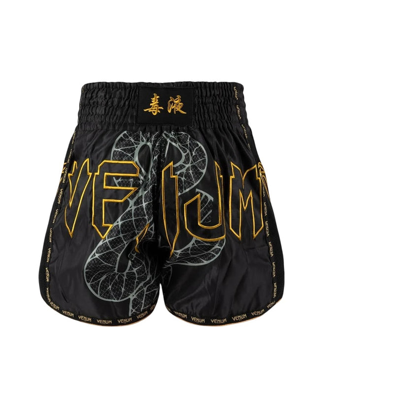 VENUM SERPENTI MUAY THAI SHORTS BLACK/SILVER/GOLD BACK SIDE