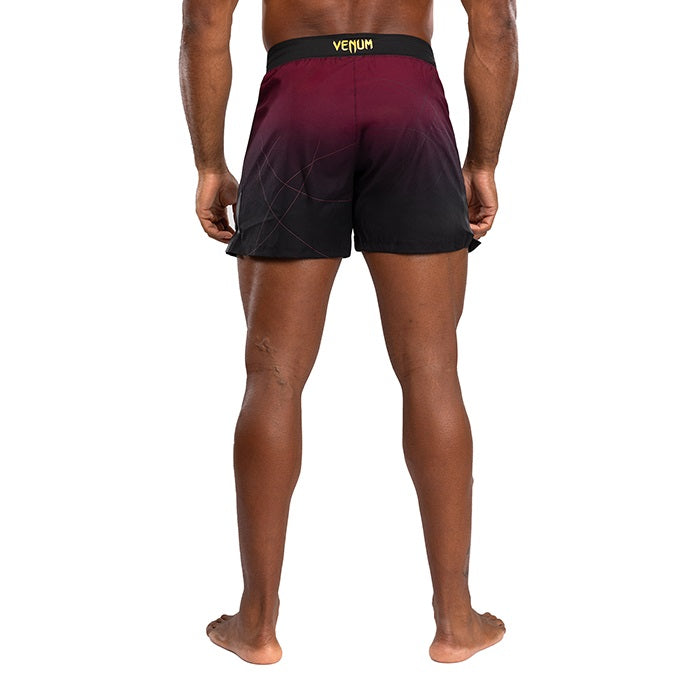 VENUM TACTICAL XT MUAY THAI SHORTS BLACK BURGUNDY GOLD BACK SIDE