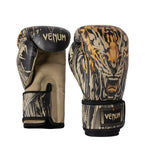 VENUM TIGER BOXING GLOVES BLACK NEO ORANGE BACK SIDE