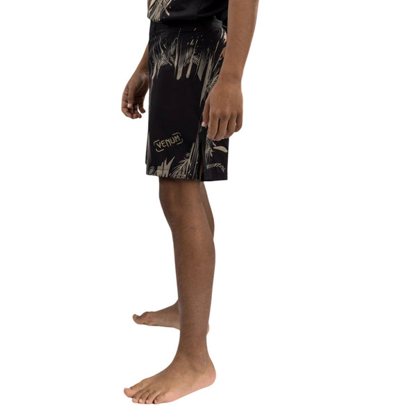 VENUM TIGER KIDS FIGHTSHORTS BLACK NEO ORANGE LEFT SIDE