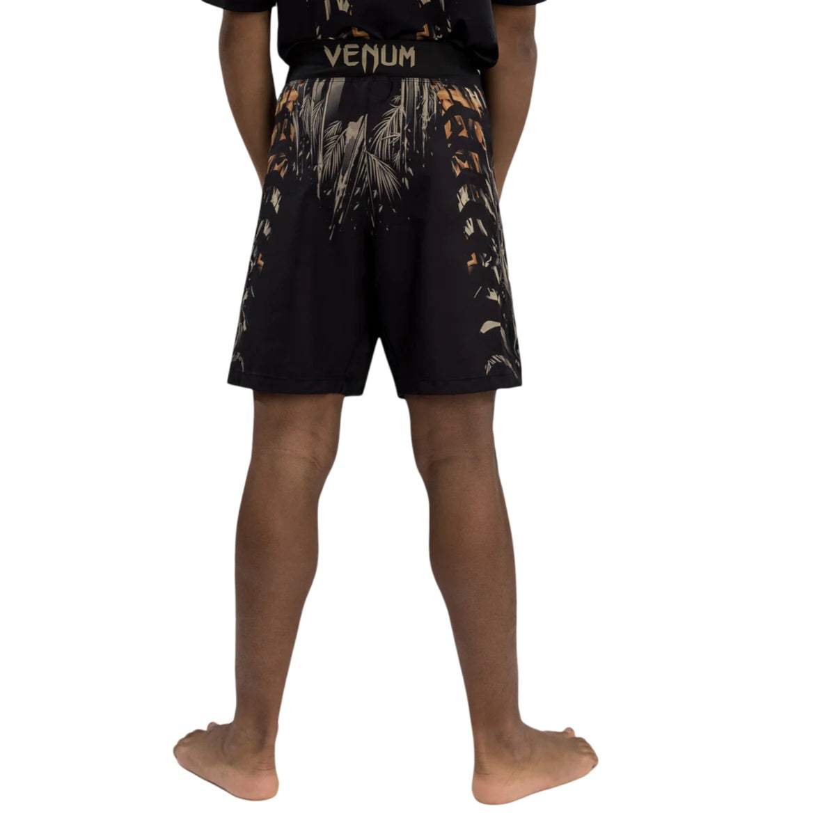 VENUM TIGER KIDS FIGHTSHORTS BLACK NEO ORANGE BACK SIDE