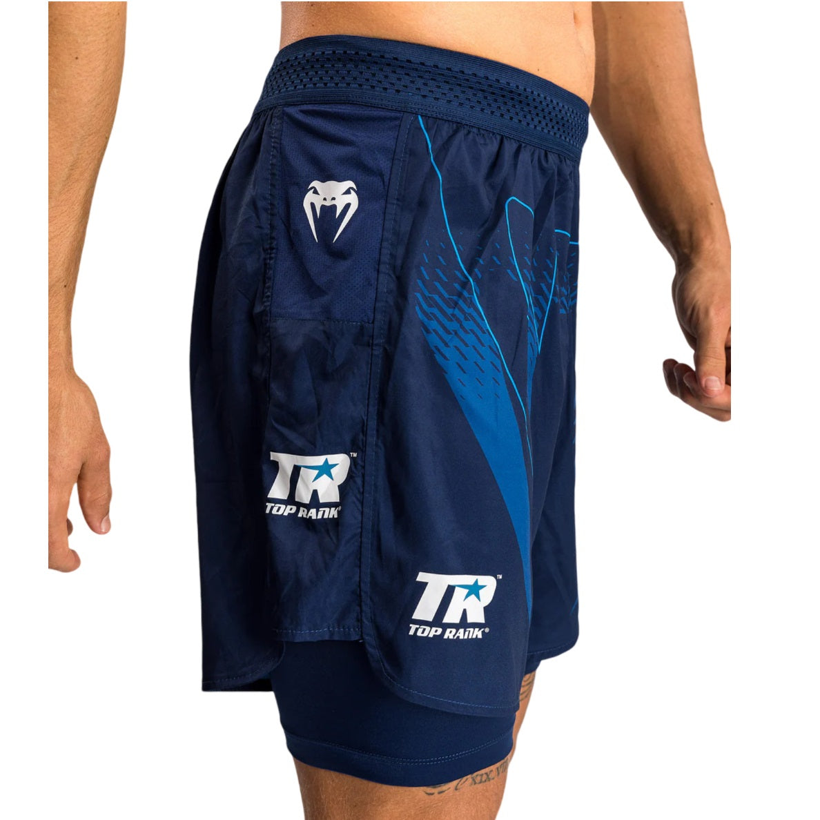 VENUM TOP RANK ORIGINAL TRAINING SHORTS NAVY BLUE RIGHT SIDE