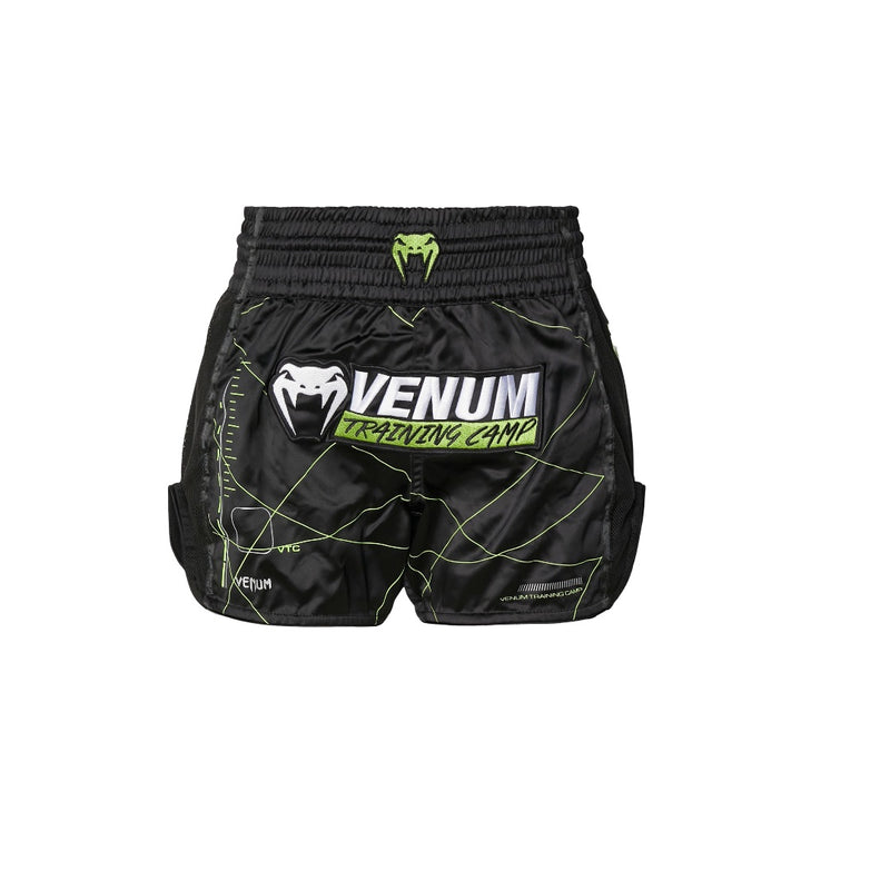 VENUM TRAINING CAMP 4.0 MUAY THAI SHORTS BLACK NEON GREEN LEFT SIDE