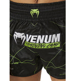 VENUM TRAINING CAMP 4.0 MUAY THAI SHORTS BLACK NEON GREEN BACK SIDE
