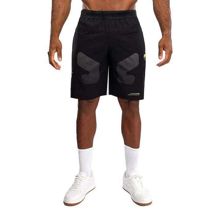 VENUM TRAINING CAMP 4.0 TRAINING SHORTS BLACK NEON GREEN FRONT SIDE