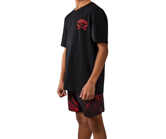 Venum Wolf Atak T‑Shirt – Black/Red (Kids) | Premium Cotton Tee