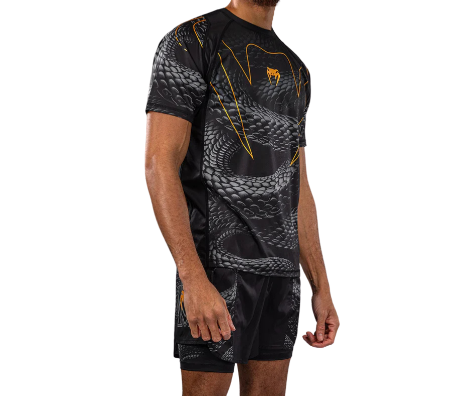 Venum Matupa Dry‑Tech T‑Shirt – Black/Grey/Gold | Training Tee