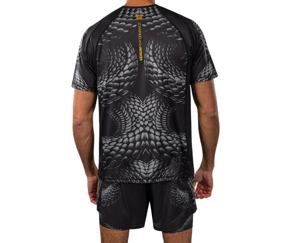 Venum Matupa Dry‑Tech T‑Shirt – Black/Grey/Gold | Training Tee