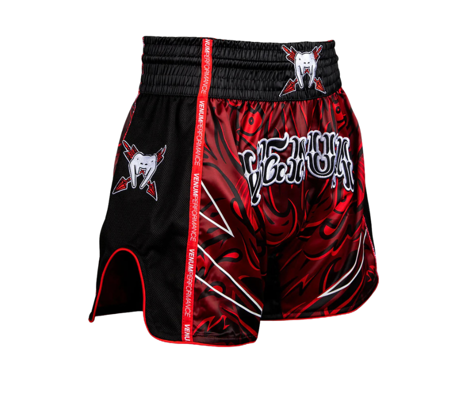 Venum Wolf Atak Muay Thai Shorts – Black/Red | Fight Shorts