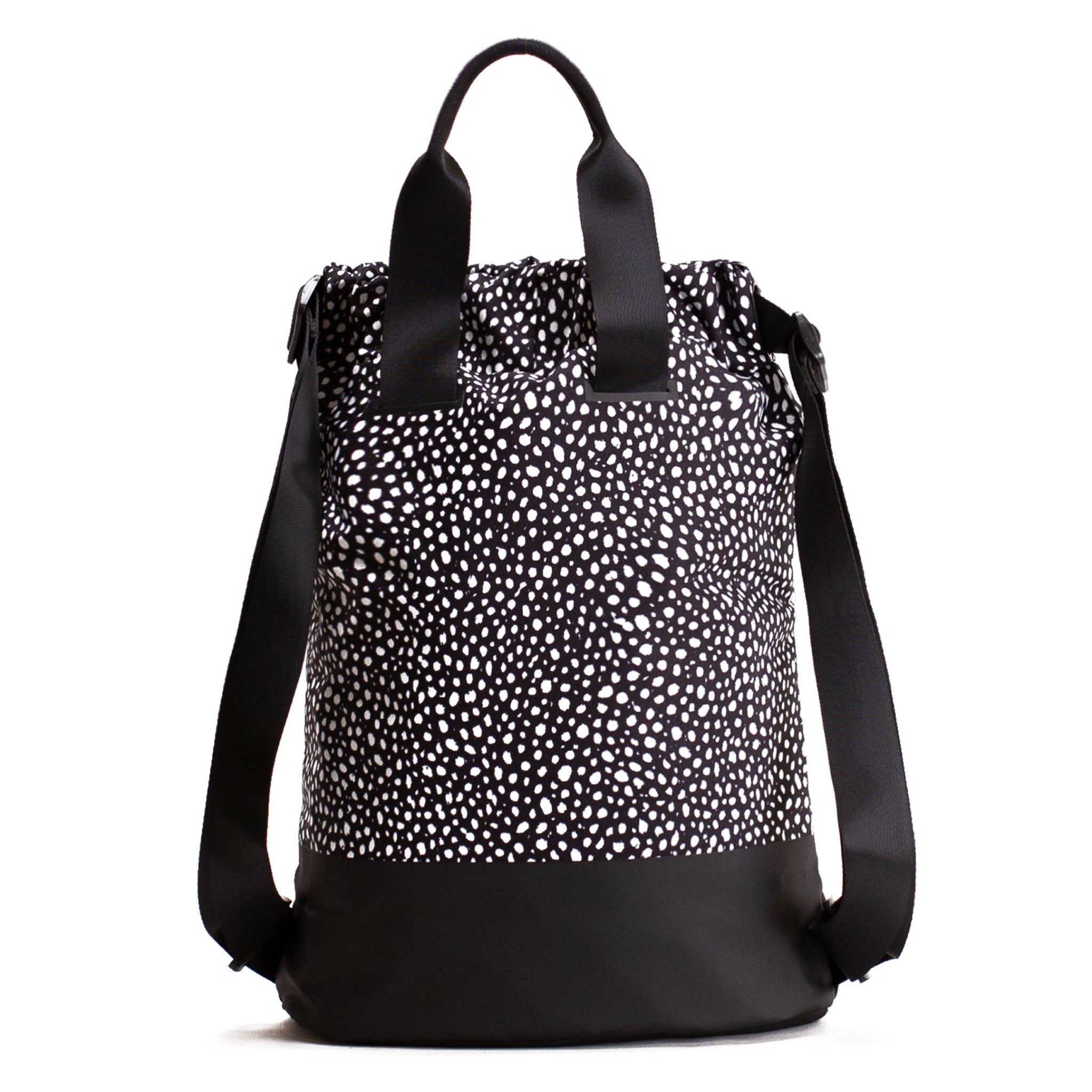 VOORAY  FLEX CINCH BACKPACK POLKA DOT BACK SIDE