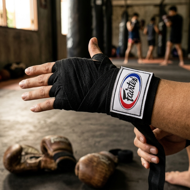 FAIRTEX HW2 HANDWRAPS BLACK 180 INCHES
