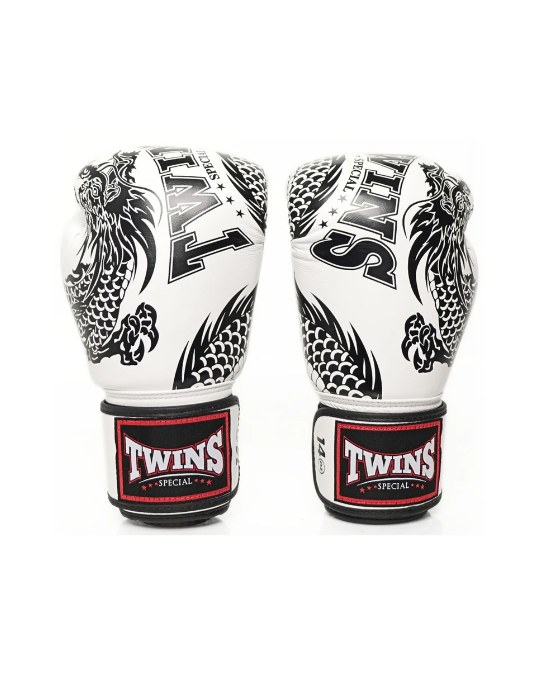Twins Special FBGVL4-49 Boxing Gloves– Flying Dragon White/Black