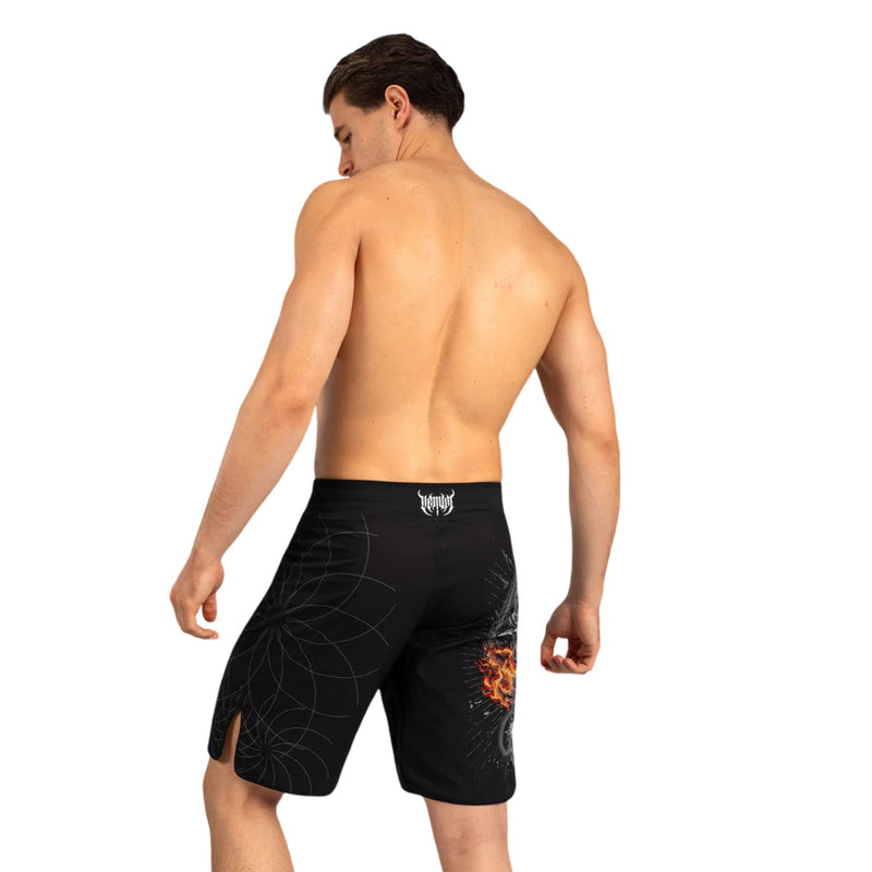 VENUM GLADIATOR 5.0 FIGHTSHORTS BLACK SILVER BACK SIDE