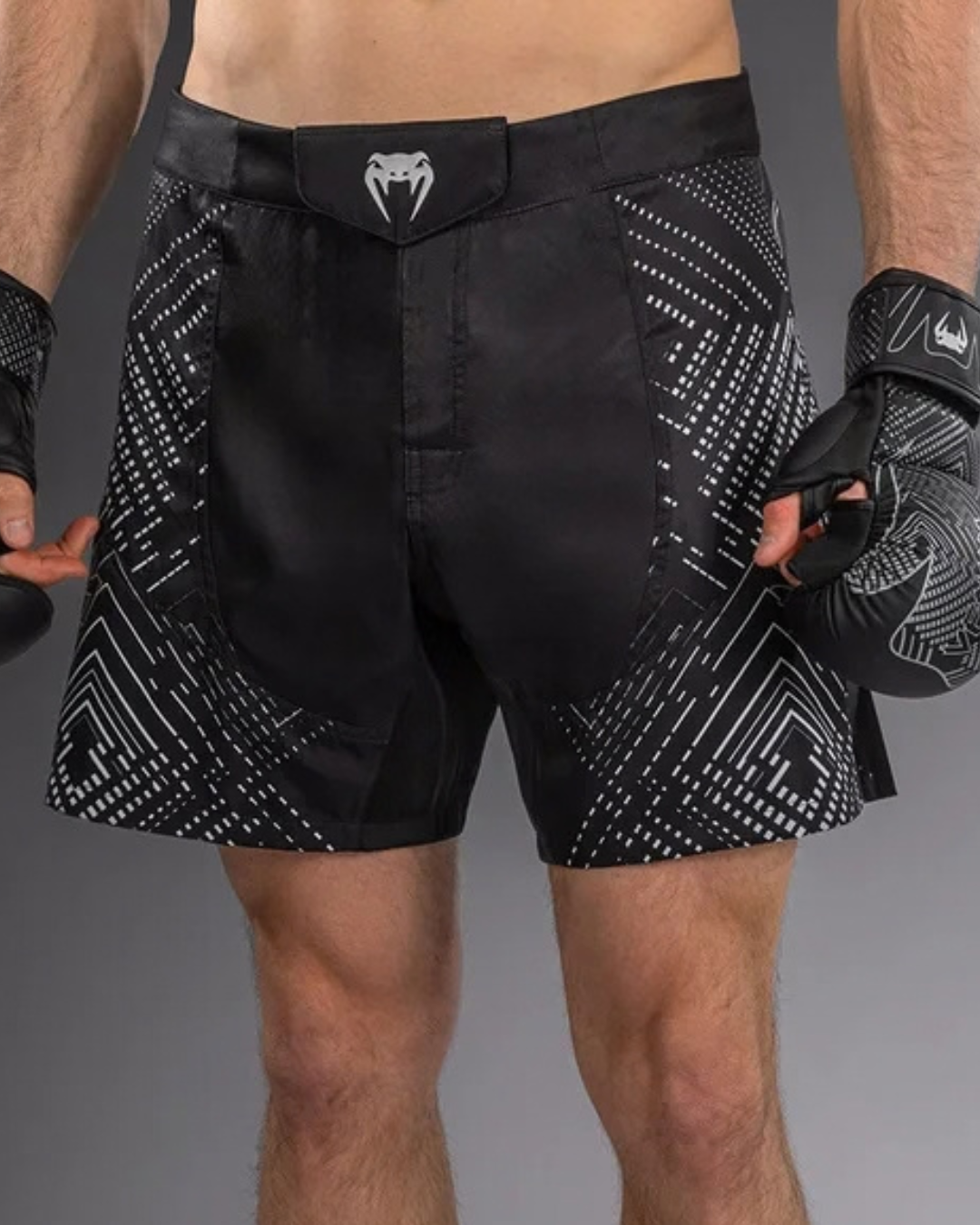 Venum Midnight Fury Fightshorts – Black/Grey/Silver
