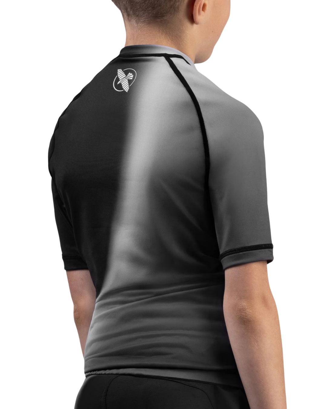 Hayabusa Youth Shortsleeve Rashguard – Black | Compression Fit – Kids BJJ & MMA Training Wear