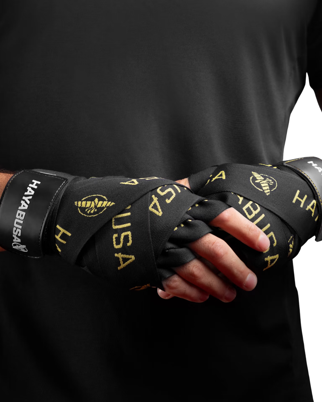 HAYABUSA DELUXE HANDWRAPS BLACK/GOLD STANDARD