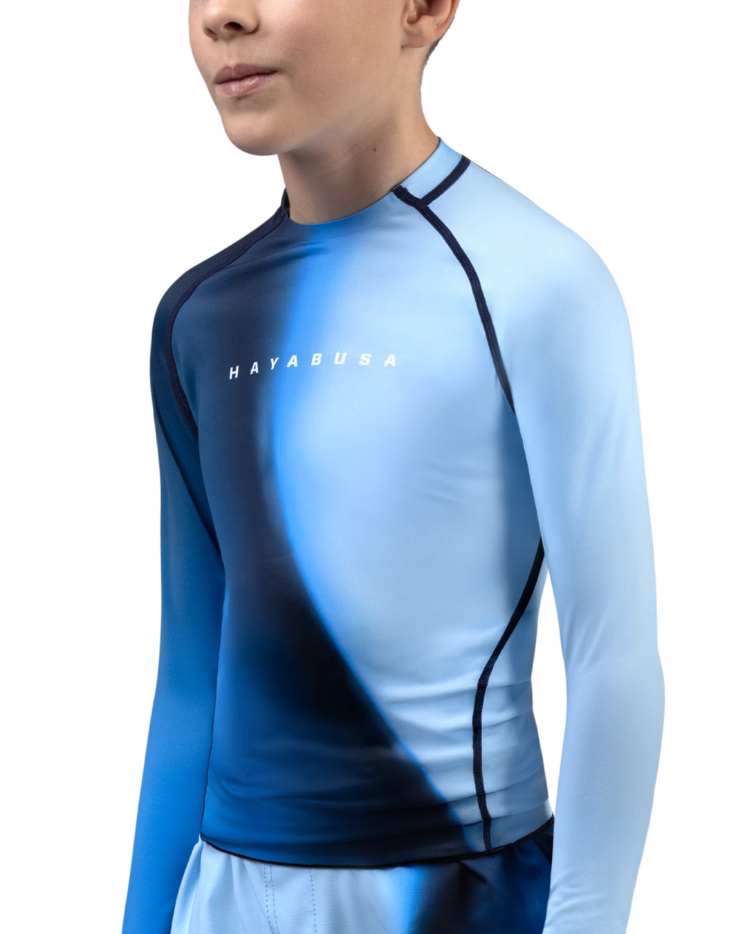 HAYABUSA Youth Longsleeve Rashguard – Blue | Compression Top