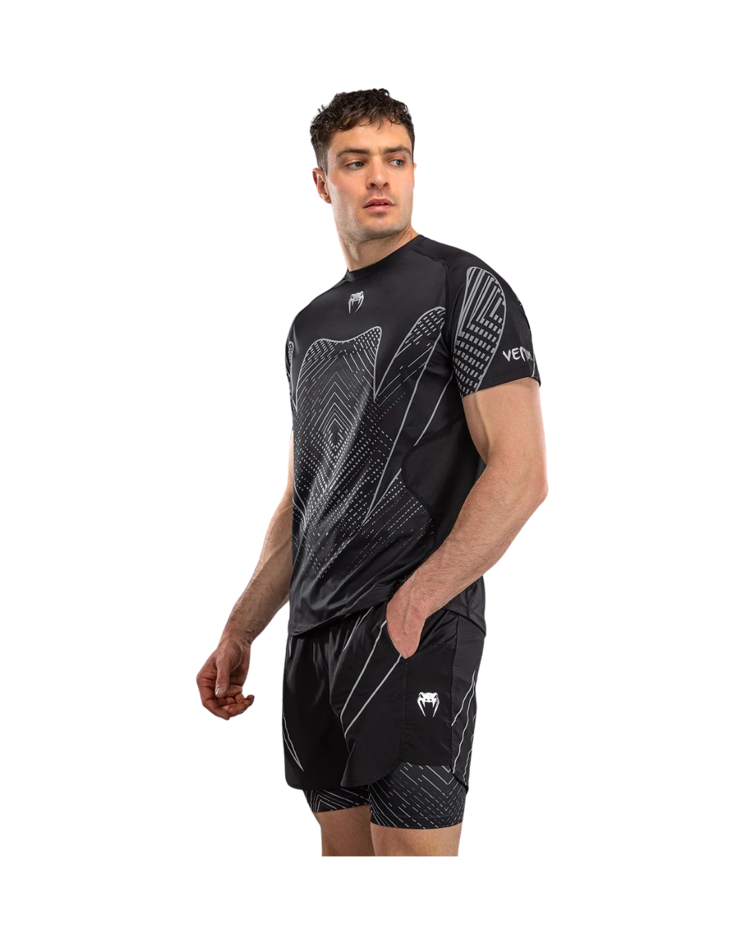 Venum Midnight Fury Dry-Tech T-Shirt – Black/Grey/Silver