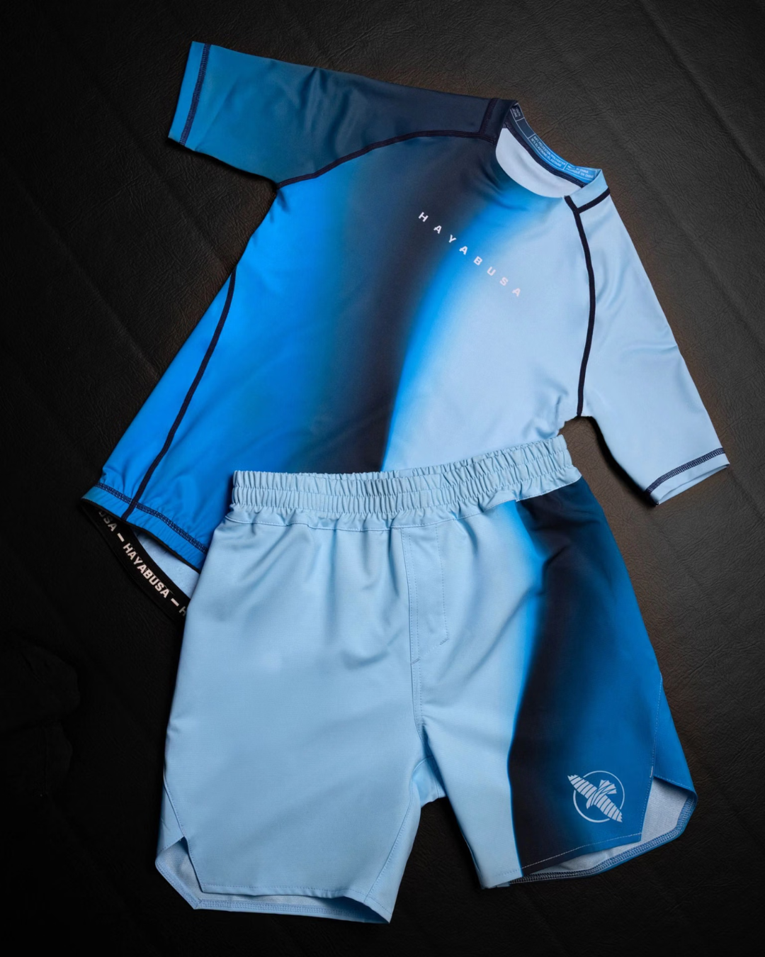 Hayabusa Youth Shortsleeve Rashguard – Blue – Compression Fit – Kids BJJ & MMA Training Wear