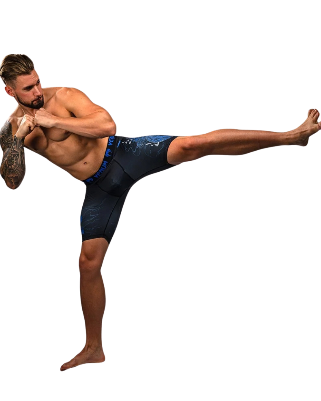 Venum Thunder Dragon Vale Tudo Shorts – Black/Royal Blue