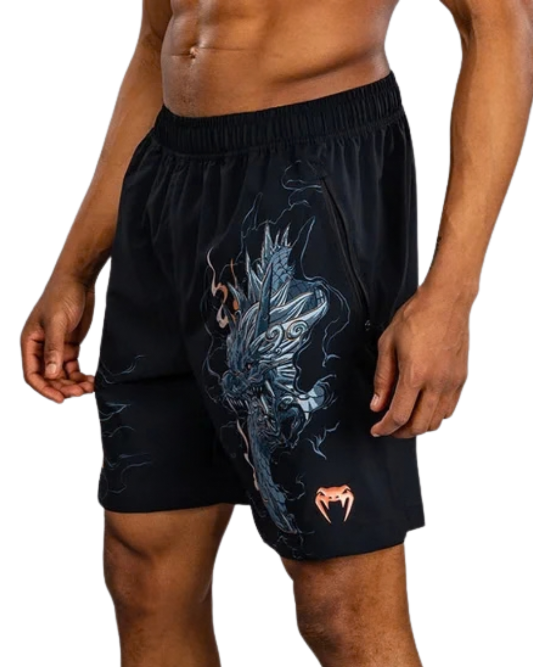 Venum Thunder Dragon Training Shorts – Black/Grey/Copper | Lightweight Mobility – MMA & Striking Performance